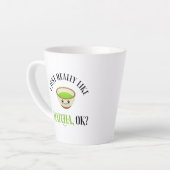 Ik hou echt van Matcha, oké? Funny Tea Lover Latte Mok (Linkerhoek)