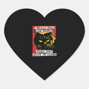 Ik hou echt van mensen als ze me met rust laten hart sticker