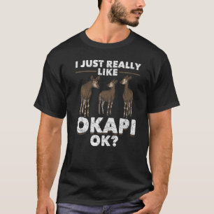 Ik hou echt van Okapi Ok Africa Safari Animal C T-shirt