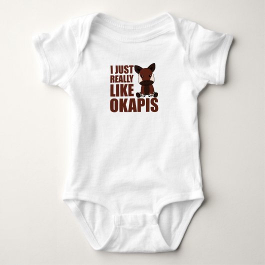 Ik hou echt van Okapi's Cute Okapi Romper (Voorkant)