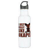 Ik hou echt van Okapi's Cute Okapi Waterfles (Voorkant)