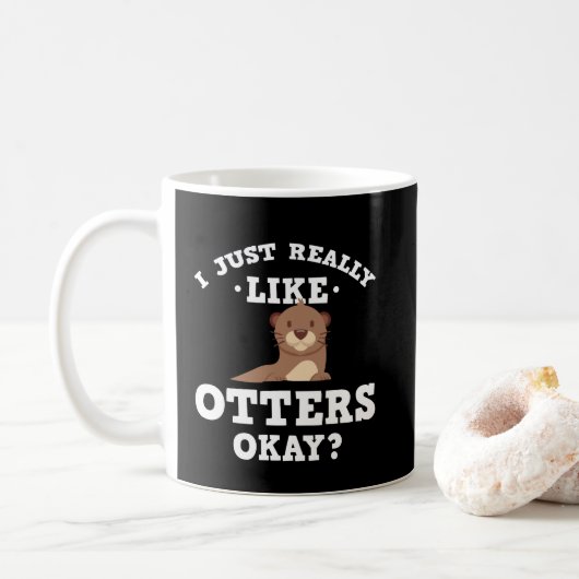 Ik hou echt van Otters Funny Quote Mok (Met donut)