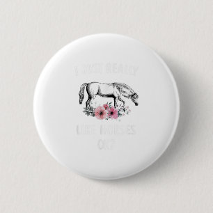 Ik hou echt van paarden, paardenliefhebbers ronde button 5,7 cm