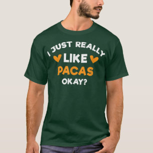 Ik hou echt van Pacas Funny Gibnut Humor Rodent T-shirt