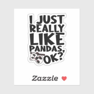 Ik hou echt van Pandas, oké? Sticker