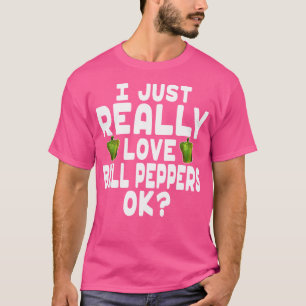 Ik hou echt van paprika's ok Schattigee paprika T-shirt
