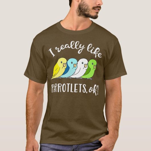 Ik hou echt van Parrotlets ok Cute Pattern Chubby T-shirt (Voorkant)