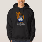 Ik hou echt van Penguins Penguin Ice Floe Antar Hoodie (Voorkant)