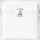 Ik hou echt van Pinguins ok Vierkante Sticker (Tas)