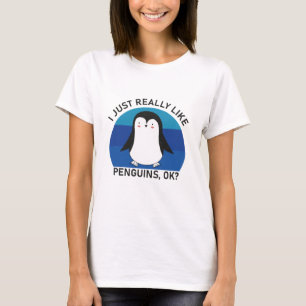 Ik hou echt van pinguïns, oké? t-shirt