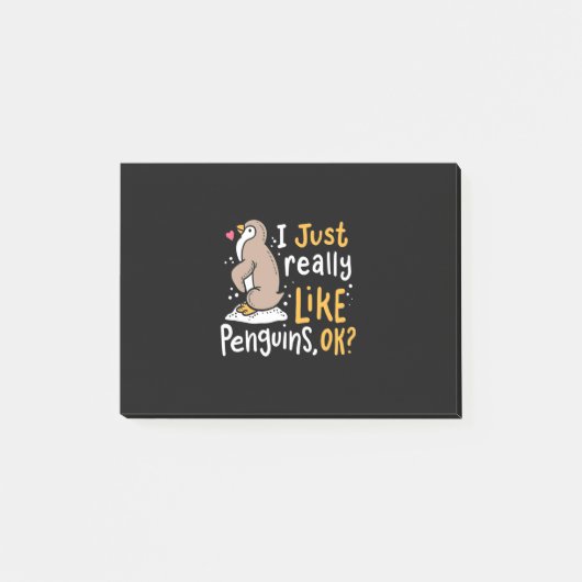 Ik hou echt van pinguïns. post-it® notes (Voorkant)