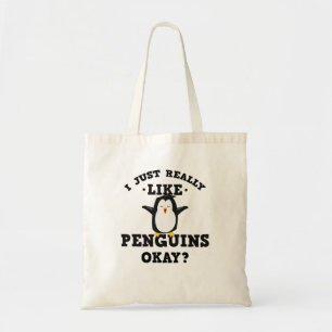 Ik hou echt van Pinguins Quote Tote Bag