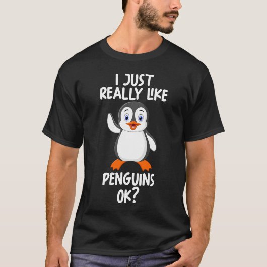 Ik hou echt van pinguïns. t-shirt (Voorkant)