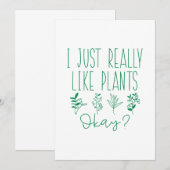 Ik hou echt van Planten. Bedankkaart (Voorkant / Achterkant)