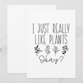 Ik hou echt van Planten. Bedankkaart (Voorkant / Achterkant)