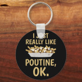 Ik hou echt van Poutine OK Sleutelhanger (Voorkant)