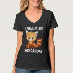 Ik hou echt van Red Pandas Cute Red Panda Red Pand T-shirt