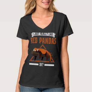 Ik hou echt van rode panda's ok rode panda t-shirt