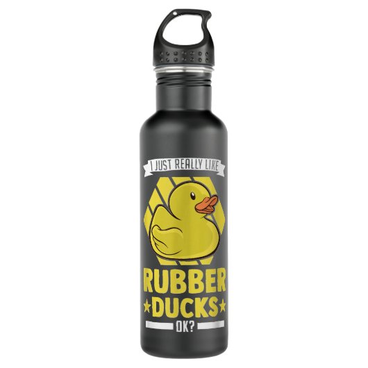 Ik hou echt van Rubber Ducks  Waterfles (Voorkant)