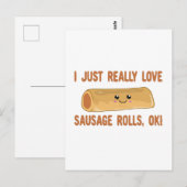 Ik hou echt van sausrollen. briefkaart (Voorkant / Achterkant)