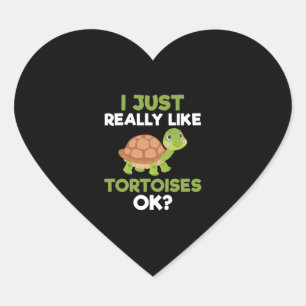Ik hou echt van schildpadden OK Reptile Turtle Lov Hart Sticker