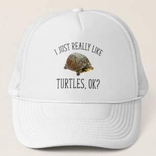 Ik hou echt van schildpadden, oké? trucker pet