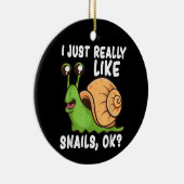 Ik hou echt van slakken. keramisch ornament (Rechts)