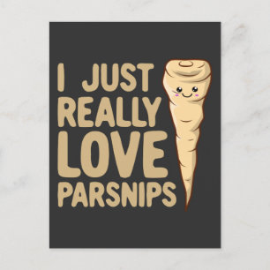 Ik hou echt van snippers - Cute Kawaii Parsnip Briefkaart