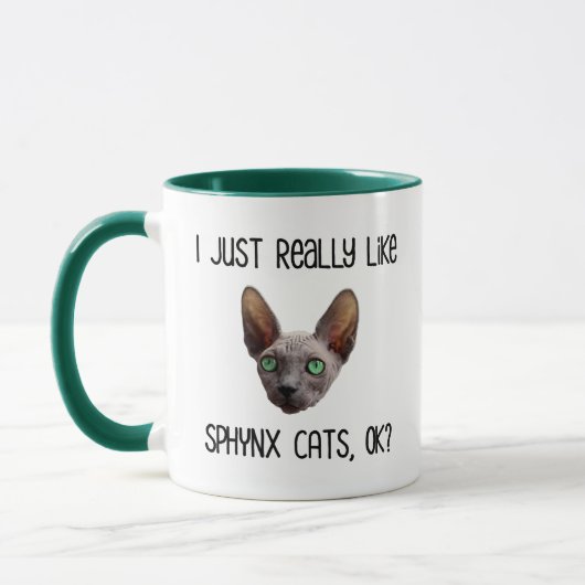 Ik hou echt van Sphynx Cats, oké? Mok (Links)