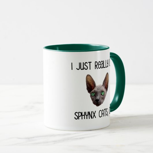 Ik hou echt van Sphynx Cats, oké? Mok (Voorkant rechts)