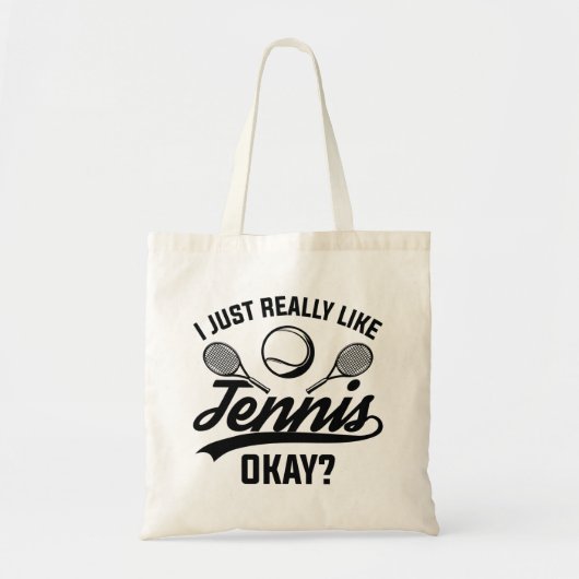 Ik hou echt van Tennis. Tote Bag (Voorkant)