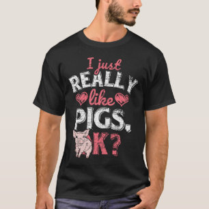 Ik hou echt van Varkens Premium T-shirt