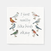 Ik hou echt van vogels OK T-shirt Birdwatcher Servet (Voorkant)