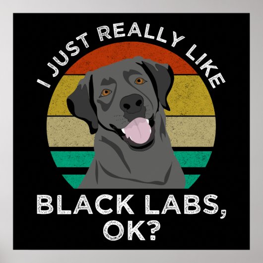 Ik hou echt van zwarte labs. poster (Voorkant)