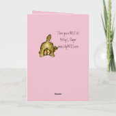 Ik hou een HELEBOEL van je Cartoon Cat Grappige Ka Kaart (Achterkant)