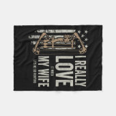 Ik hou er echt van als mijn vrouw me laat jagen F Fleece Deken (Voorkant (Horizontaal))