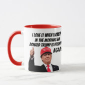 Ik hou ervan als Donald Trump weer grappig Preside Mok (Links)