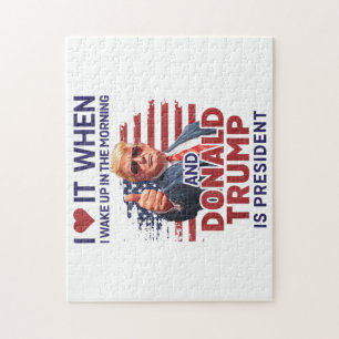Ik hou ervan als ik wakker word en Trump is Presid Legpuzzel