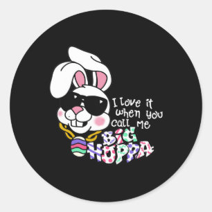Ik hou ervan als je me grote Hoppa Bunny Ear Eas n Ronde Sticker
