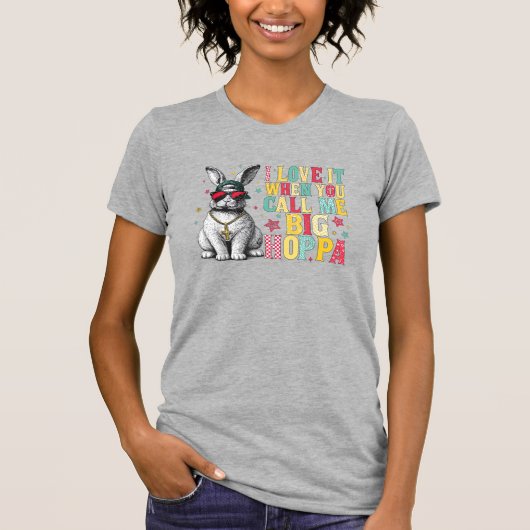 Ik hou ervan als je me grote Hoppa Bunny Pasen noe T-shirt (Voorkant)