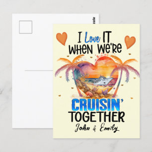 Ik hou ervan als we samen cruisen Cruise  Briefkaart