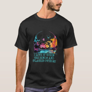 Ik hou ervan als ze grappig buigt Vissen Humor Vis T-shirt