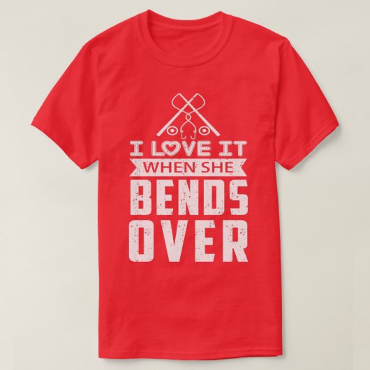 Ik hou ervan als ze meer dan 9 buigt t-shirt (Design voorkant)