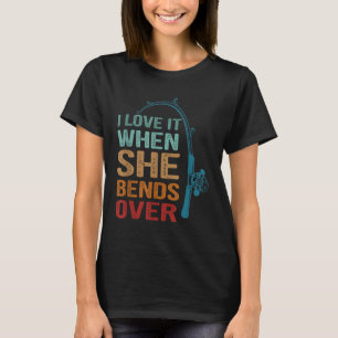 Ik hou ervan als ze over haar heen gaat, grappig V T-shirt