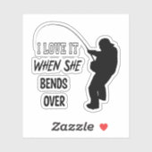 Ik hou ervan als ze over Vist Sticker (Vel)