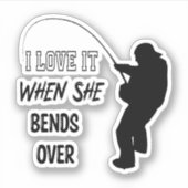 Ik hou ervan als ze over Vist Sticker (Voorkant)