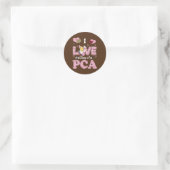Ik hou ervan dat ik een PCA-koker wordt. Ronde Sticker (Tas)