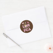 Ik hou ervan dat ik een PCA-koker wordt. Ronde Sticker (Envelop)