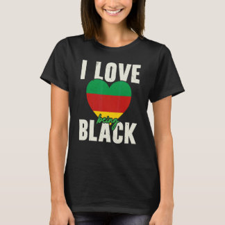 Ik hou ervan dat ik zwart trots ben op Melanin, Af T-shirt