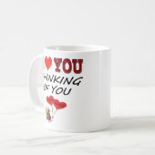 Ik hou ervan dat je aan je denkt met knuffels en k koffiemok (Voorkant links)